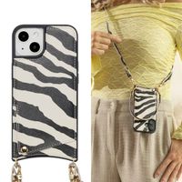Selencia Cover per telefono Nova con cordino e portacarte Apple iPhone 14 / 13 - Zazzy Zebra
