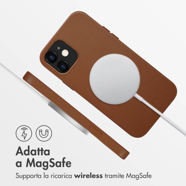 Accezz Cover in Pelle con MagSafe Apple iPhone 12 (Pro) - Sienna Brown