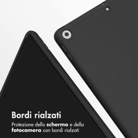 Accezz Cover a libro in silicone Smart Apple iPad 9 (2021) 10.2 pollici / iPad 8 (2020) 10.2 pollici / iPad 7 (2019) 10.2 pollici - Nero