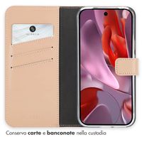 Selencia Cover a libro in vera pelle Google Pixel 9A - Dusty Pink
