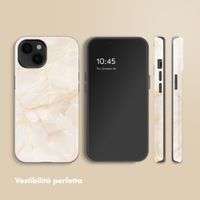 Selencia Cover Posteriore Vivid Apple iPhone 14 - Golden Beige Marble