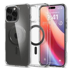 Spigen Cover Posteriore Ultra Ibrida con MagSafe Apple iPhone 16 Pro Max - Carbon Fiber