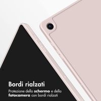 Accezz Cover a libro in silicone Smart Samsung Galaxy Tab A9 8.7 pollici - Rosa