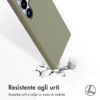 Accezz Cover in silicone liquido con MagSafe Samsung Galaxy S24 Ultra - Cooper Green