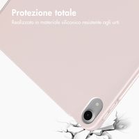 Accezz Cover a libro in silicone Smart Apple iPad 11 (2025) 11 pollici A16 / iPad 10 (2022) 10.9 pollici - Rosa