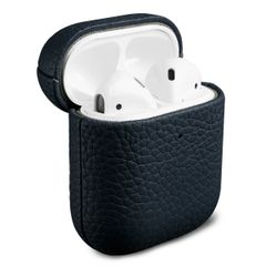 Accezz Cover in vera pelle  Apple Airpods 1 / 2 - Blu scuro
