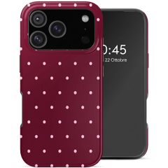 Selencia Cover Posteriore Vivid Apple iPhone 17 Pro Max - Happy Dots Burgundy