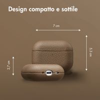 Accezz Cover in vera pelle  Apple Airpods Pro 3 - Taupe