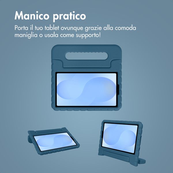 imoshion Cover Posteriore Kidsproof con Maniglia Samsung Galaxy Tab A11 / A9 8.7 pollici - Blu scuro