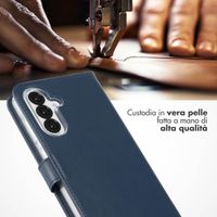 Selencia Cover a libro in vera pelle Samsung Galaxy A36 / A56 - Blu