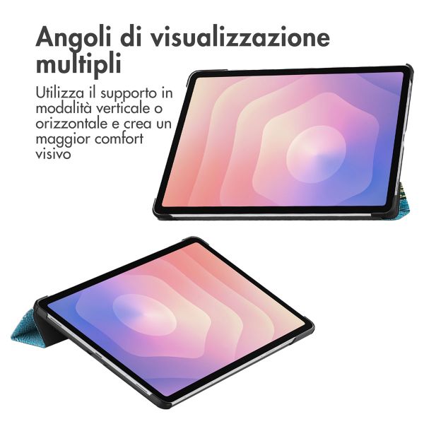 imoshion Cover Trifold Design Samsung Galaxy Tab S11 - Green Plant