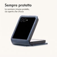 imoshion Cover a libro di Lusso Samsung Galaxy Z Flip 8 - Blu scuro