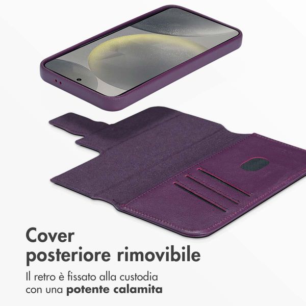 Accezz Cover in pelle 2 in 1 con MagSafe Samsung Galaxy S24 - Heath Purple