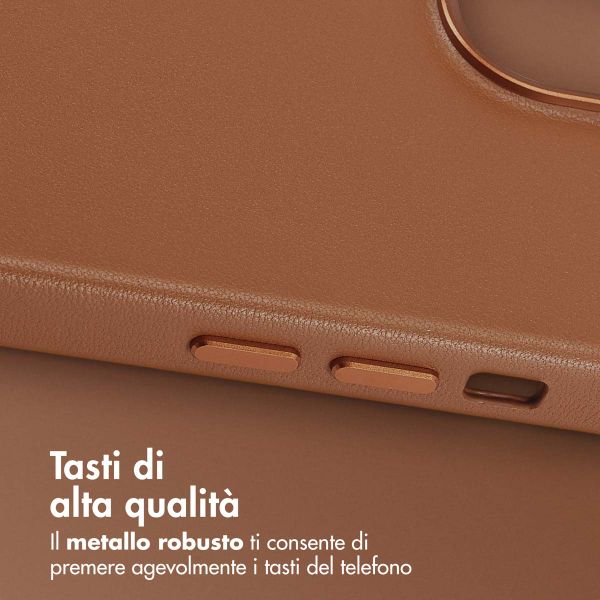 Accezz Cover in Pelle con MagSafe Apple iPhone 15 - Sienna Brown
