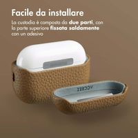 Accezz Cover in vera pelle  Apple AirPods Pro 2 - Taupe