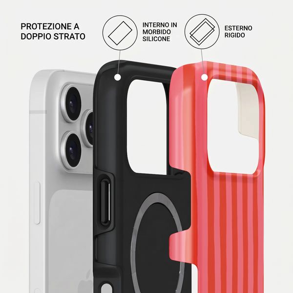 Burga Cover Posteriore Resistente con MagSafe Apple iPhone 17 Pro Max - Pomegranate