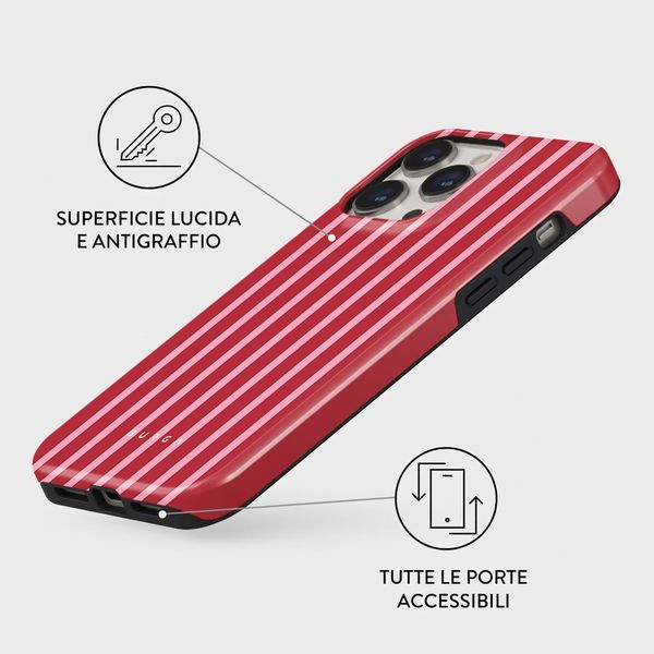 Burga Cover Posteriore Resistente con MagSafe Apple iPhone 14 Pro - Strawberry Jam