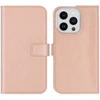 Selencia Cover a libro in vera pelle Apple iPhone 14 Pro - Dusty Pink