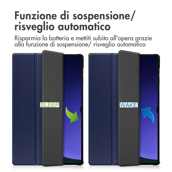 imoshion Cover a libro Trifold Samsung Galaxy Tab S10 Ultra / Tab S9 Ultra - Blu scuro