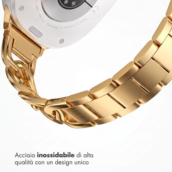 Selencia Cinturino Chain Samsung Galaxy Watch 9 (40/44mm) / Watch 8 (40/44mm) / Classic (46mm) - Oro