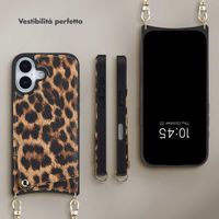 Selencia Cover per telefono Nova con cordino e portacarte Apple iPhone 17 - Leopard