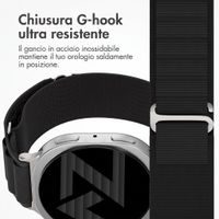 Accezz Cinturino in nylon Alpine Samsung Galaxy Watch 9 (40/44mm) / Watch 8 (40/44mm) / Classic (46mm) - Nero