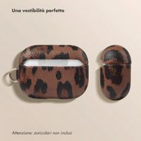 Selencia Cover Sabi stampa pantera  Apple Airpods Pro / Pro 2 - Mocha Brown