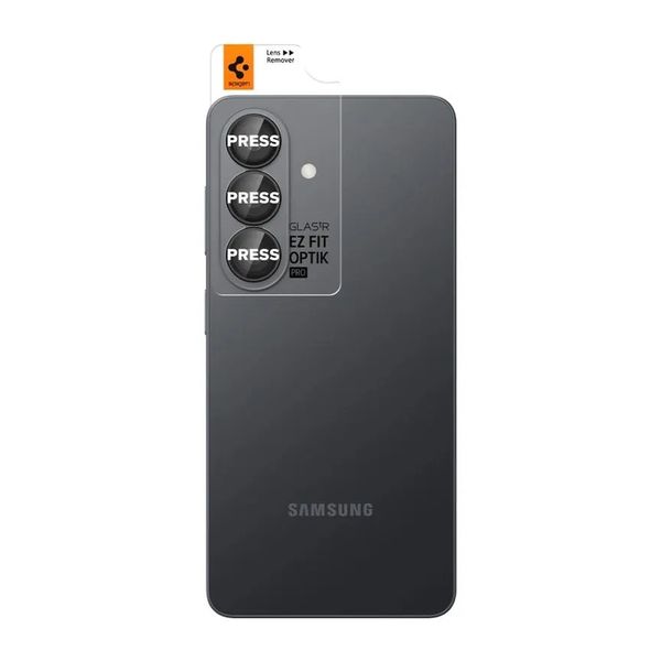Spigen Optik Pro EZ Fit Lens Protector - Protezione lente fotocamera (confezione da 2) per Samsung Galaxy S26 - Nero