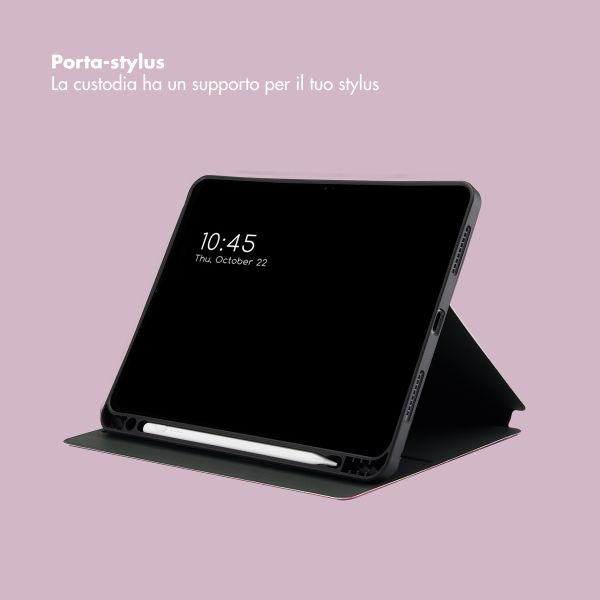 Selencia Cover per tablet Vivid Apple iPad 11 (2025) 11 pollici A16 / iPad 10 (2022) 10.9 pollici - Marble Plum