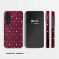 Selencia Cover posteriore Vivid con MagSafe Samsung Galaxy S26 - Happy Dots Burgundy