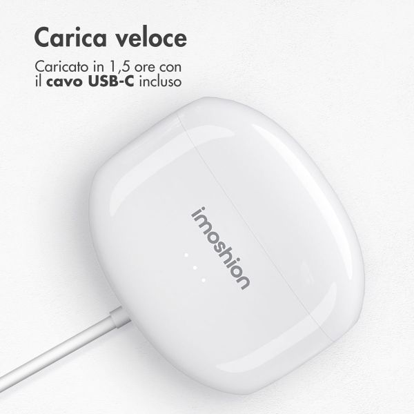 imoshion Aura Pro Auricolari in-ear wireless - Cancellazione attiva del rumore (ANC) - Bianco
