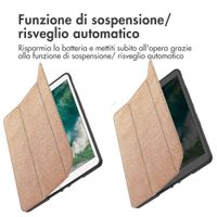 imoshion Cover a libro Trifold Apple iPad 6 (2018) 9.7 pollici / iPad 5 (2017) 9.7 pollici / Air 2 (2014)/Air 1 (2013) - Oro rosa