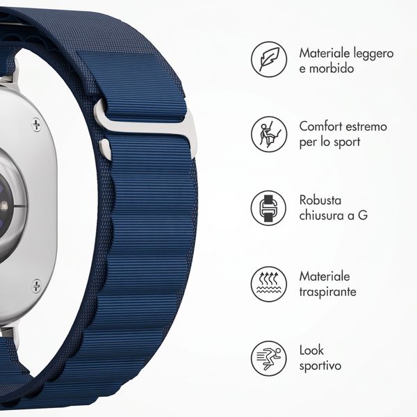 Accezz Cinturino in nylon Alpine Samsung Galaxy Watch Ultra 2 (2026) / Ultra (2024/2025) - Dark Blue
