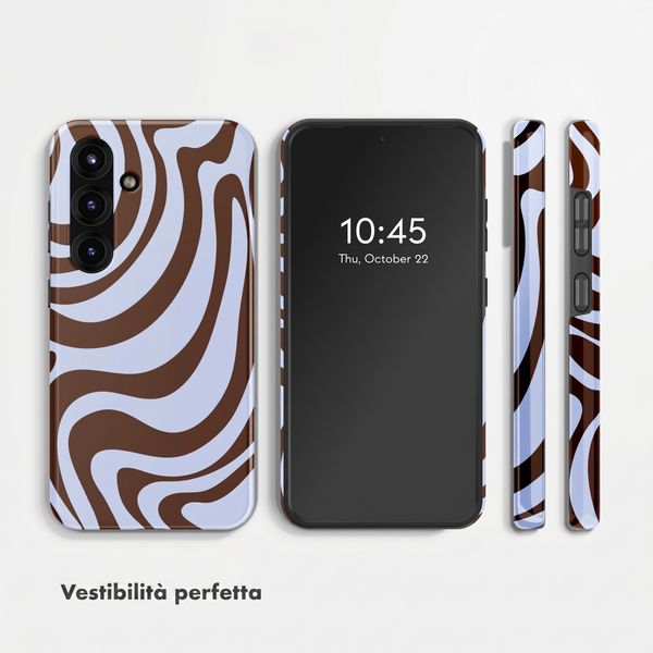 Selencia Cover Posteriore Vivid Samsung Galaxy S25 - Dream Swirl Chocolate