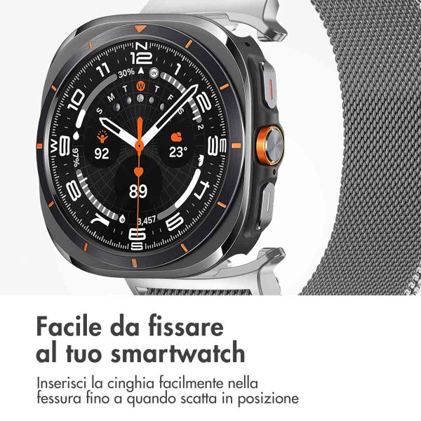 imoshion Cinturino milanese magnetico Samsung Galaxy Watch Ultra (2024/2025) - Argento