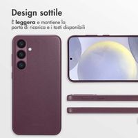 Accezz Cover in Pelle con MagSafe Samsung Galaxy S24 Plus - Heath Purple