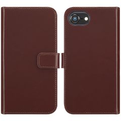 Selencia Cover a libro in vera pelle Apple iPhone 17e / 16e - Marrone