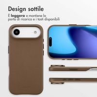 Accezz Cover in Pelle con MagSafe Apple iPhone Air - Marrone caffè