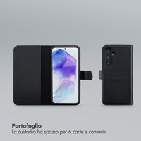 Selencia Libreria rimovibile Olyn con MagSafe Samsung Galaxy A55 - Nero