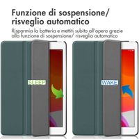 imoshion Cover a libro Trifold Apple iPad 9 (2021) 10.2 pollici / iPad 8 (2020) 10.2 pollici / iPad 7 (2019) 10.2 pollici - Verde scuro