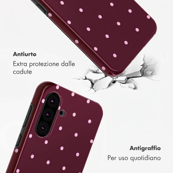 Selencia Cover Posteriore Vivid Samsung Galaxy A36 / A56 - Happy Dots Burgundy
