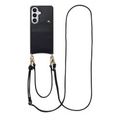 Selencia Cover per telefono Nova con cordino e portacarte Samsung Galaxy S26 - Nero