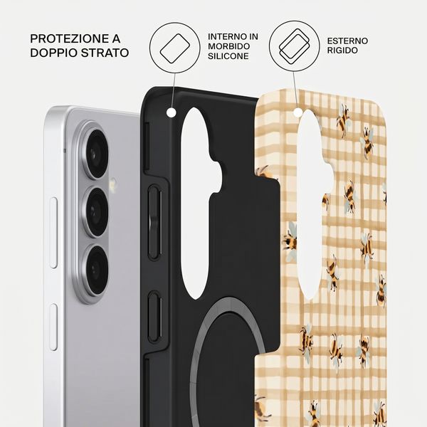 Burga Cover Posteriore Resistente con MagSafe Samsung Galaxy S26 - Honeycomb