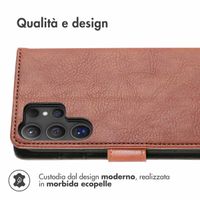 imoshion Cover a libro di Lusso Samsung Galaxy S25 Ultra - Marrone