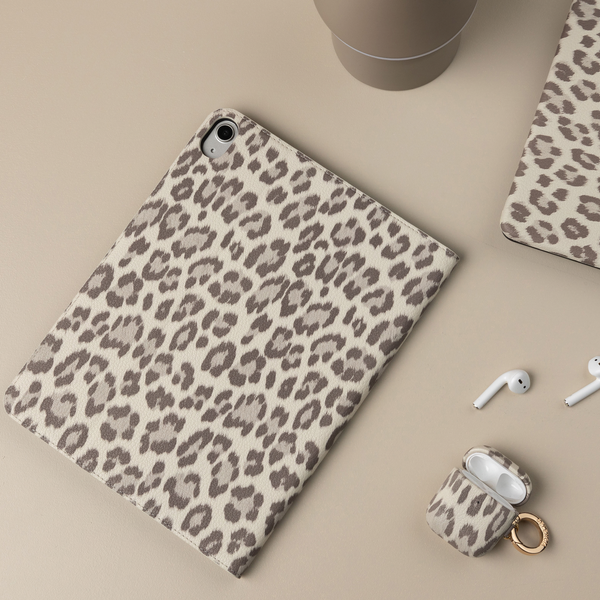 Selencia Libreria Sabi con stampa leopardata Samsung Galaxy Tab S11 - Soft Ivory