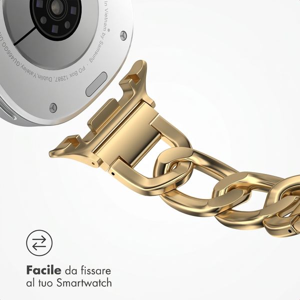 Selencia Cinturino Chain Samsung Galaxy Watch 9 (40/44mm) / Watch 8 (40/44mm) / Classic (46mm) - Oro