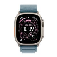 Apple Cinturino Alpine Loop Apple Watch | 44/45/46/49 mm - Taglia S - Light Blue / Natural Titanium