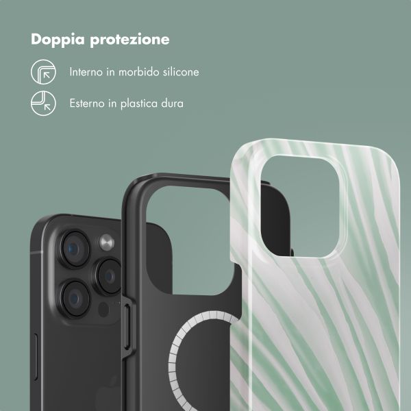 Selencia Cover posteriore Vivid con MagSafe Apple iPhone 15 Pro - Nature Grayed Jade