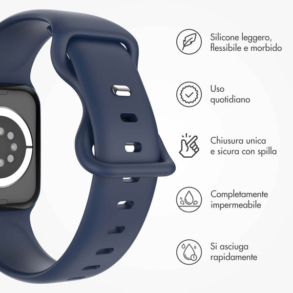 imoshion Cinturino in silicone⁺ Apple Watch | 38/40/41/42 mm - Taglia S/M - Midnight