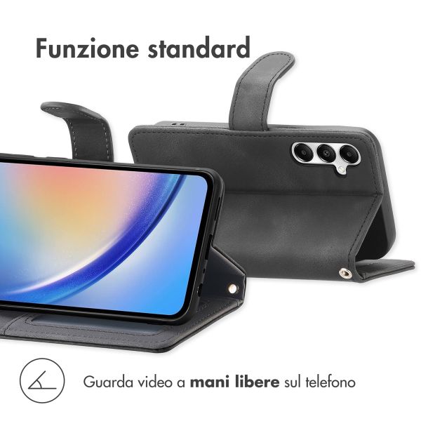 imoshion Cover a libro con Cordino Samsung Galaxy A35 - Nero